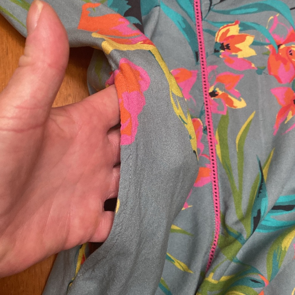 Natural Life Blue Floral Katrina Midi Slip Dress - Picture 7 of 9
